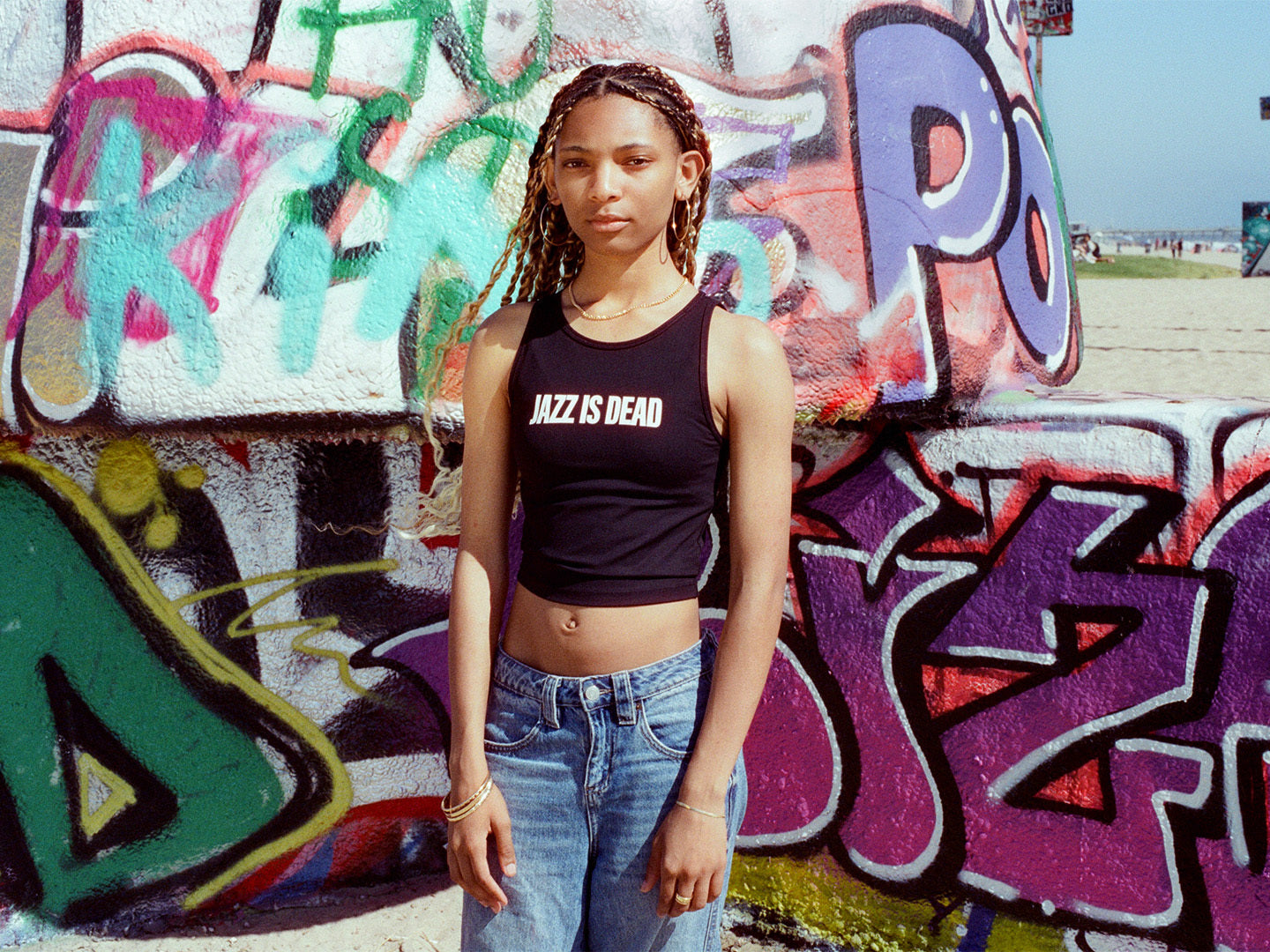 Jazz is Dead Logo Tank - Black